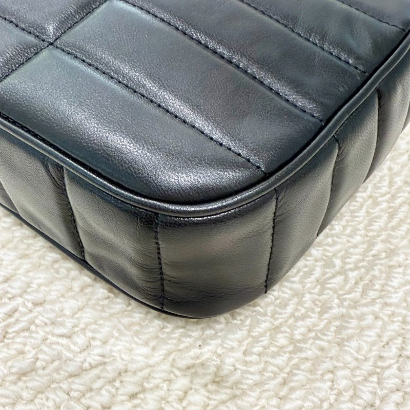 CELINE -黑色牛皮金釦MATELASSE手提肩背包-10