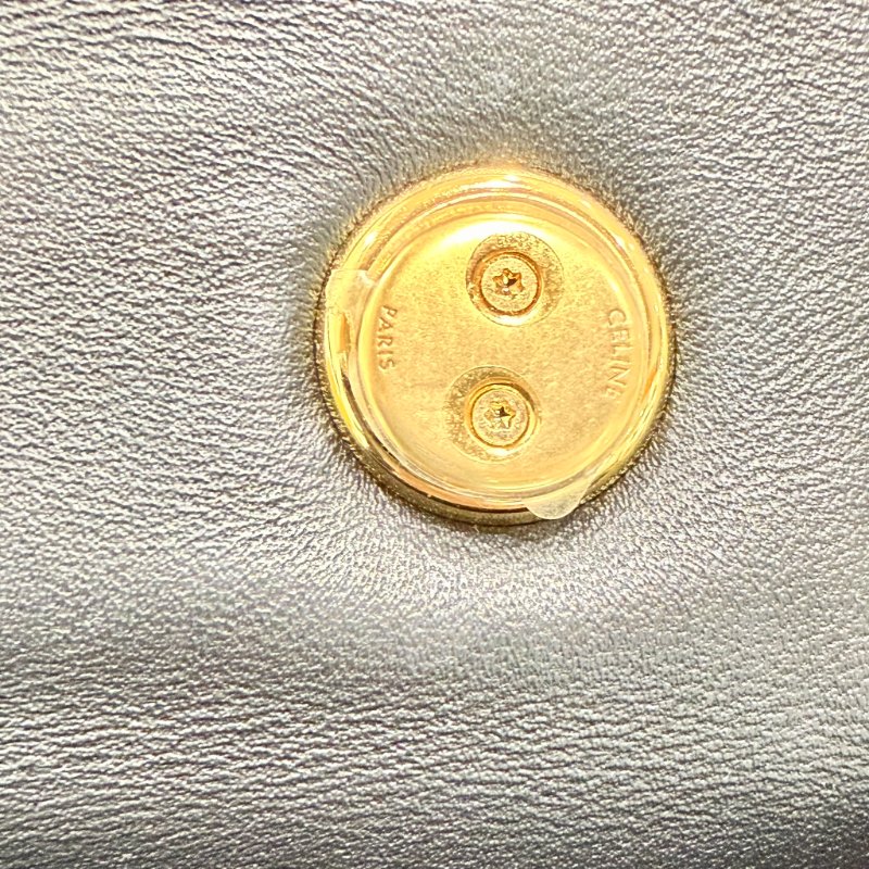 CELINE -黑色牛皮金釦MATELASSE手提肩背包-17