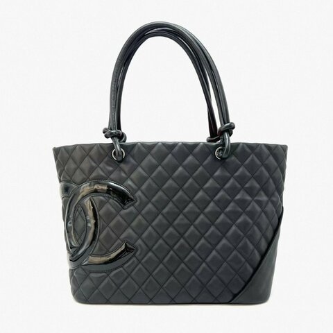 CHANEL 黑色康鵬手提托特包30*24*15 98新配件塵袋