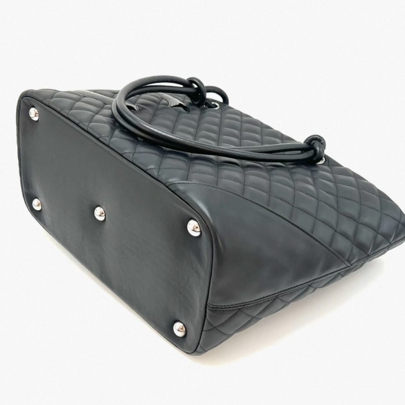 CHANEL 黑色康鵬手提托特包30*24*15 98新配件塵袋-2