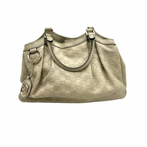 【美收精品】GUCCI 米白色手提包 B-966【隔月月中將轉賣至日本 上架期限30天】