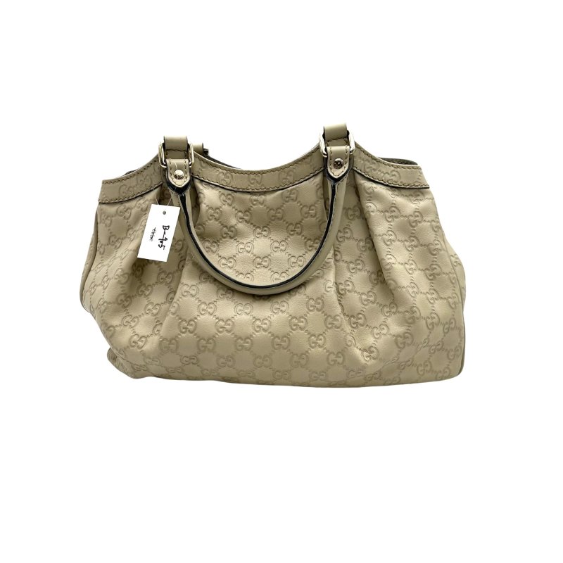 【美收精品】GUCCI 米白色手提包 B-966【隔月月中將轉賣至日本 上架期限30天】-1