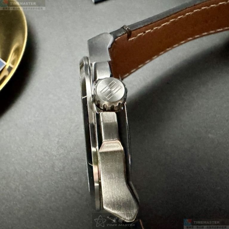 TommyHilfiger手錶,編號TH00074,44mm銀錶殼,深黑色錶帶款-7