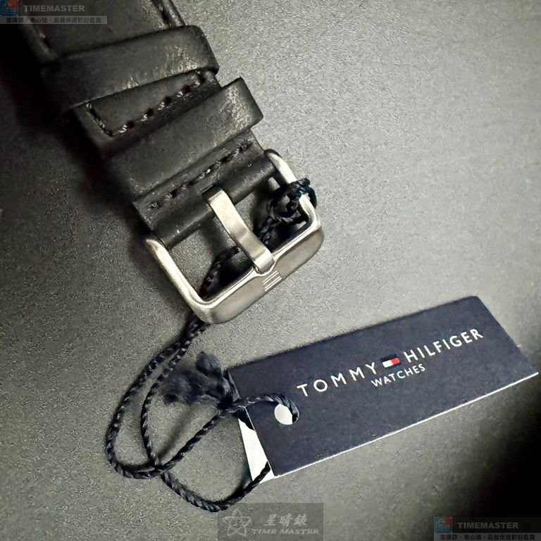 TommyHilfiger手錶,編號TH00074,44mm銀錶殼,深黑色錶帶款-8