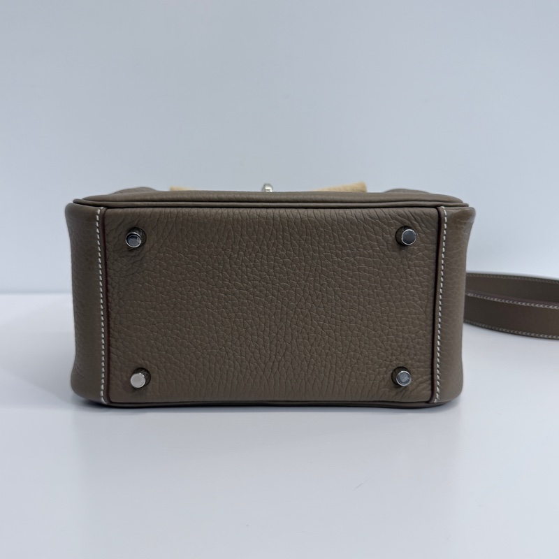 Hermes mini Lindy 二代 大象灰 銀釦-7