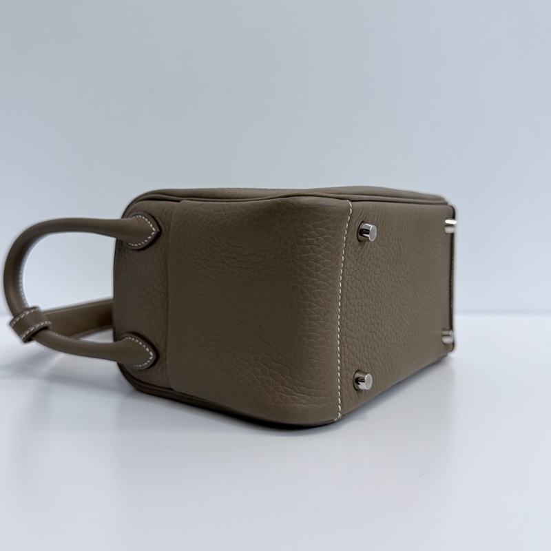 Hermes mini Lindy 二代 大象灰 銀釦-8