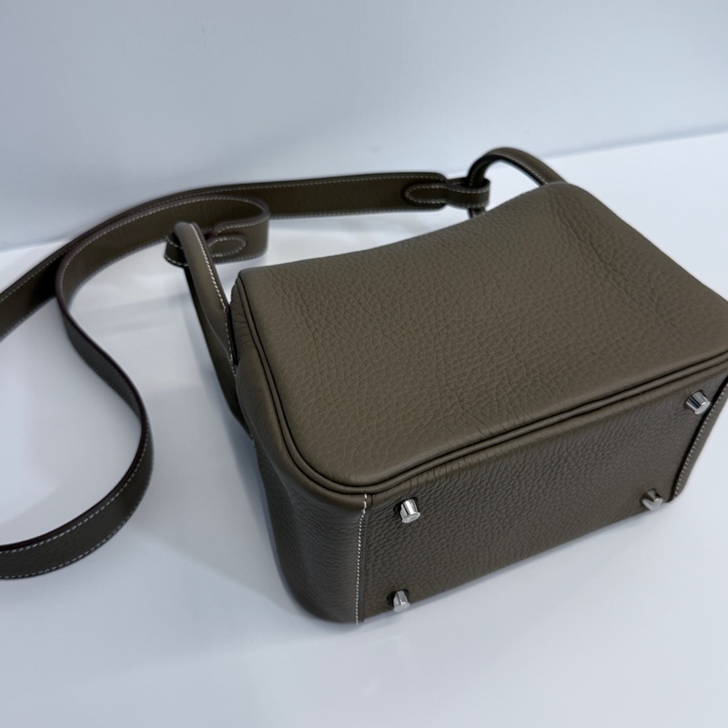 Hermes mini Lindy 二代 大象灰 銀釦-12