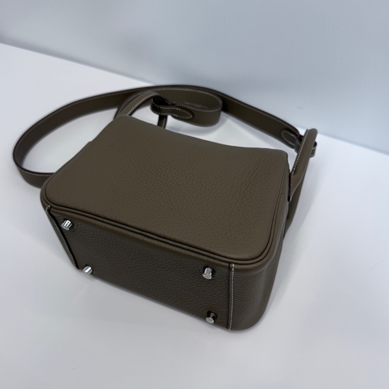 Hermes mini Lindy 二代 大象灰 銀釦-13