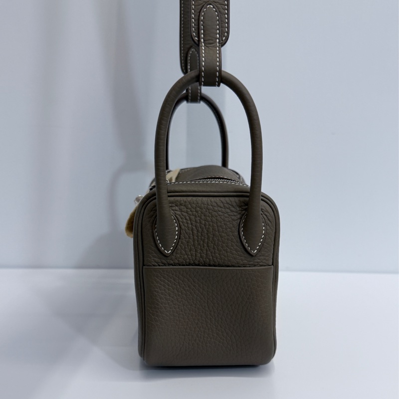 Hermes mini Lindy 二代 大象灰 銀釦-4