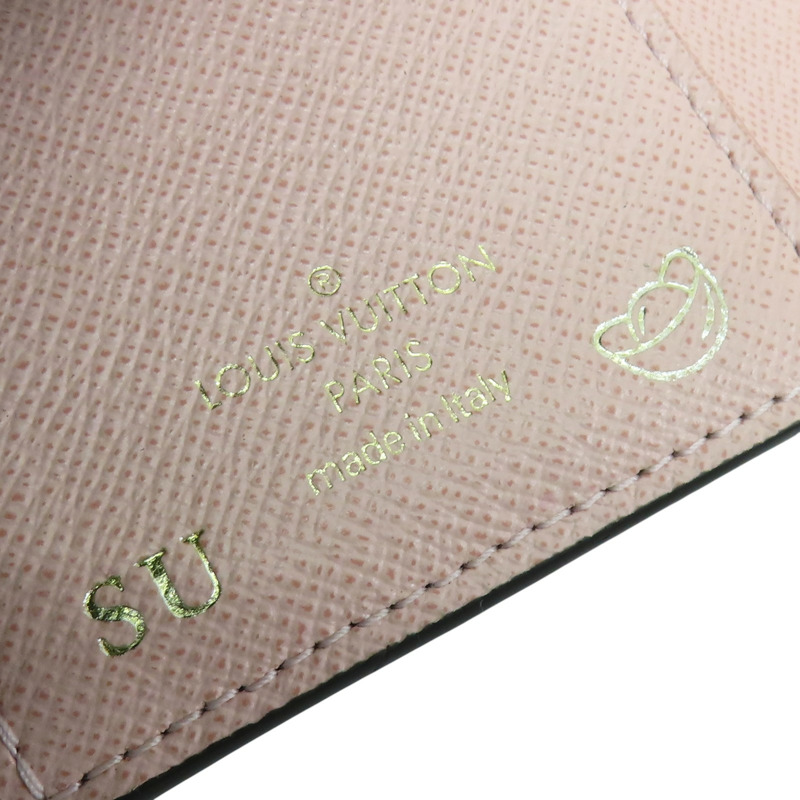 棕色 棋盤格帆布 Victorine 三折 扣式短夾 刻字 N61700【LOUIS VUITTON LV 路易威登】 N61700-9