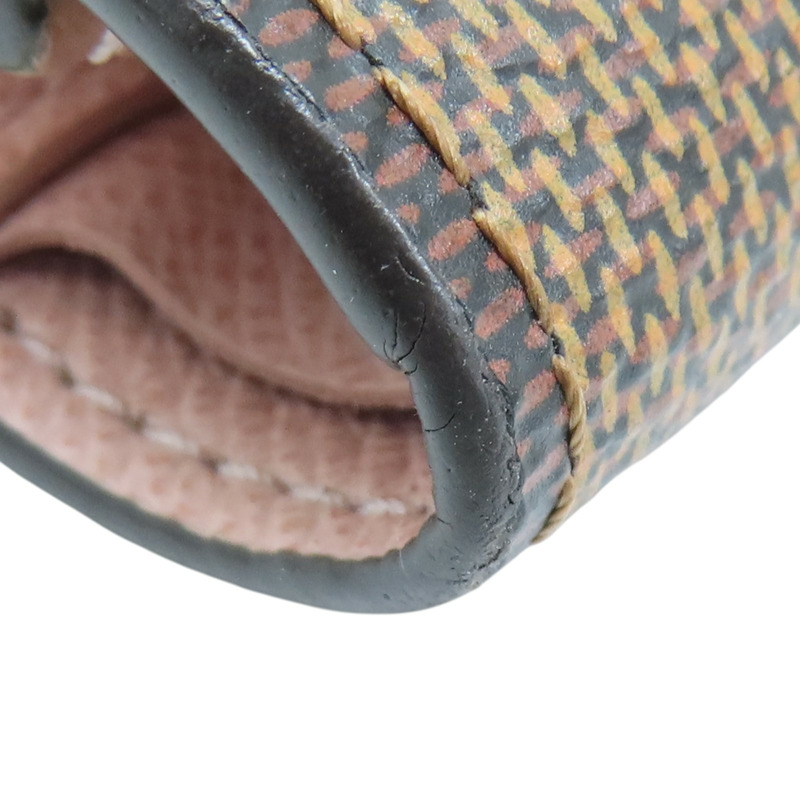 棕色 棋盤格帆布 Victorine 三折 扣式短夾 刻字 N61700【LOUIS VUITTON LV 路易威登】 N61700-15