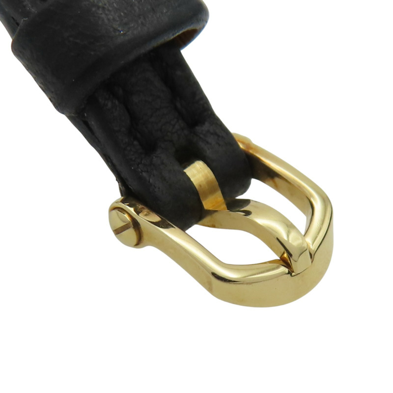 18K黃金 白色錶盤 鑽框 Faubourg Mini 腕錶【HERMES 愛馬仕】 FG1.186-9