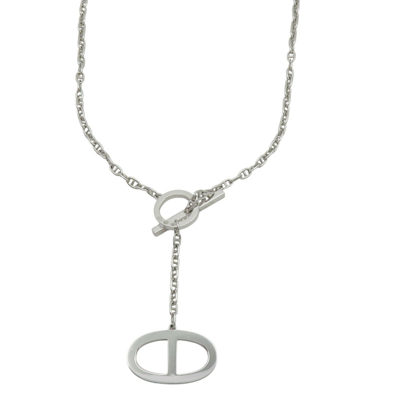 18K白金 鑽石 Chaine d′ancre Contour 項鍊【HERMES 愛馬仕】 H123302B 00ST-3