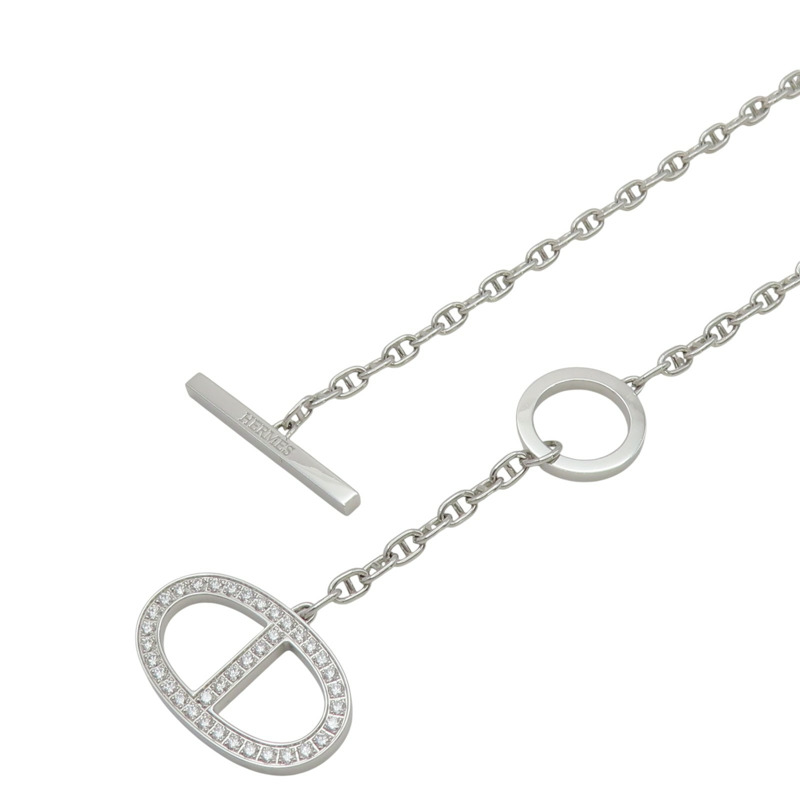 18K白金 鑽石 Chaine d′ancre Contour 項鍊【HERMES 愛馬仕】 H123302B 00ST-4