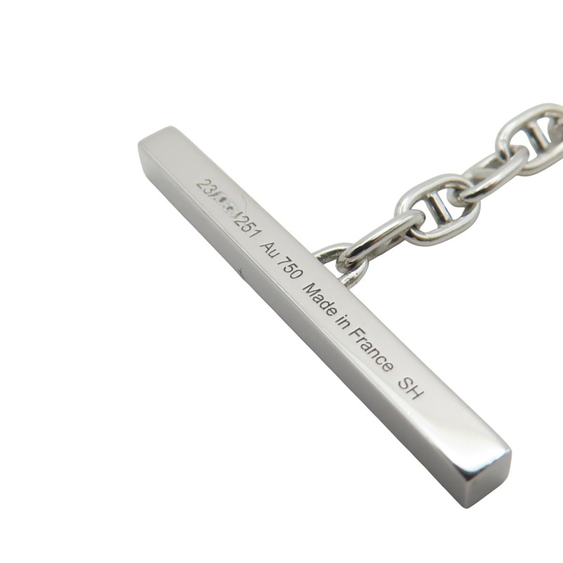 18K白金 鑽石 Chaine d′ancre Contour 項鍊【HERMES 愛馬仕】 H123302B 00ST-6