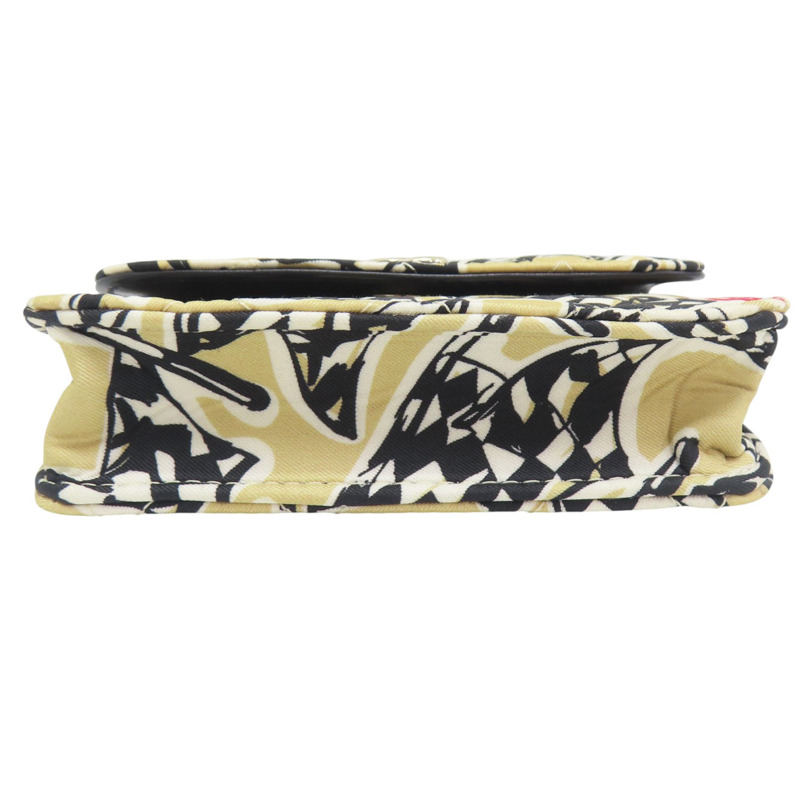 米/黑色 棉質 賽車旗圖案 Fabric Mini Crossbody 肩背包【CHANEL 香奈兒】-3