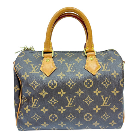 棕色原花帆布 Speedy Bandouliere 25 兩用包【LOUIS VUITTON LV 路易威登】 M41113