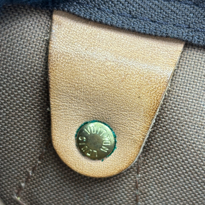 棕色原花帆布 Speedy Bandouliere 25 兩用包【LOUIS VUITTON LV 路易威登】 M41113-7