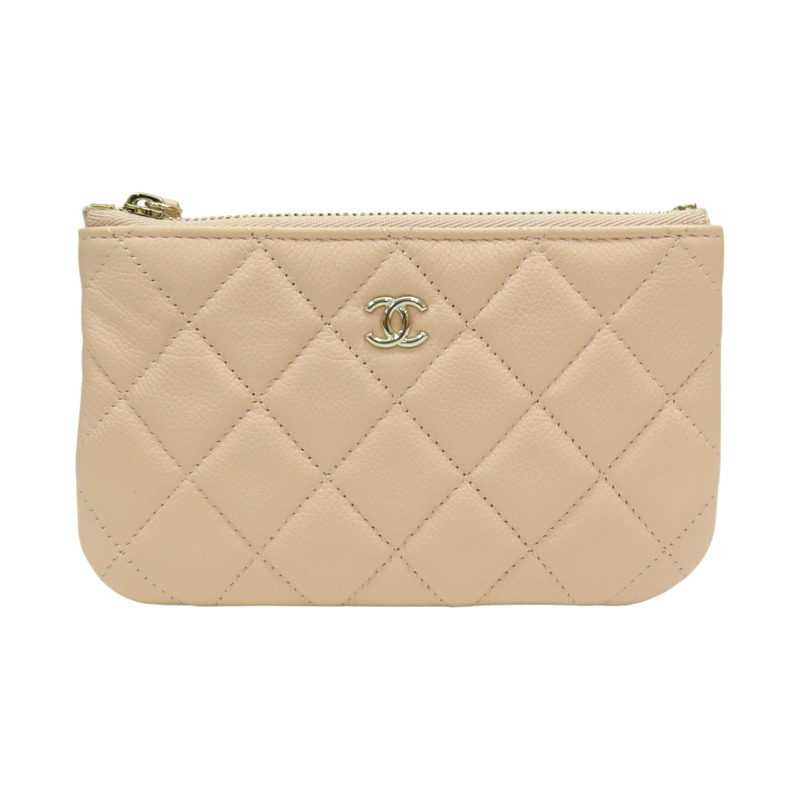 杏色牛皮 零錢包【CHANEL 香奈兒】-0