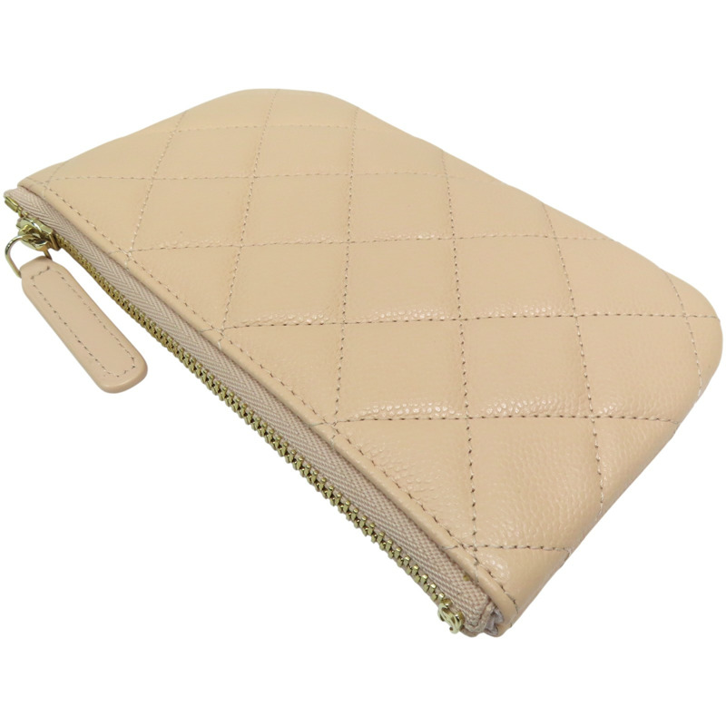 杏色牛皮 零錢包【CHANEL 香奈兒】-3