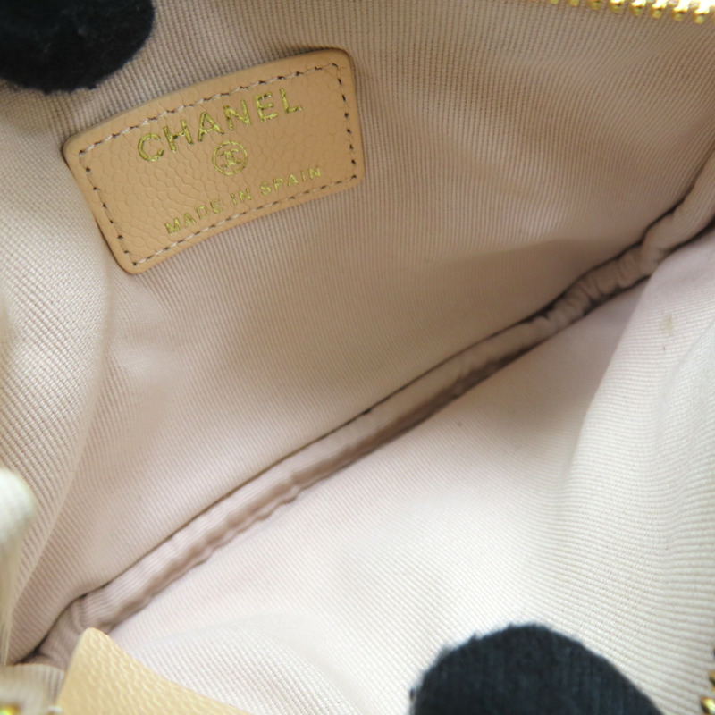 杏色牛皮 零錢包【CHANEL 香奈兒】-4