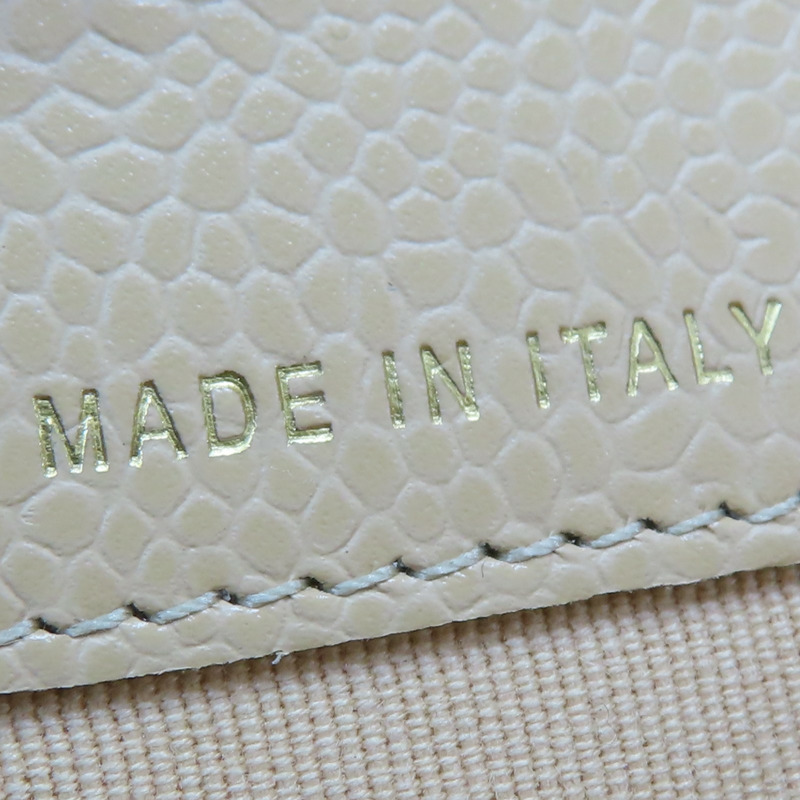 杏色 菱格紋 荔枝牛皮 扣式名片夾【CHANEL 香奈兒】-8