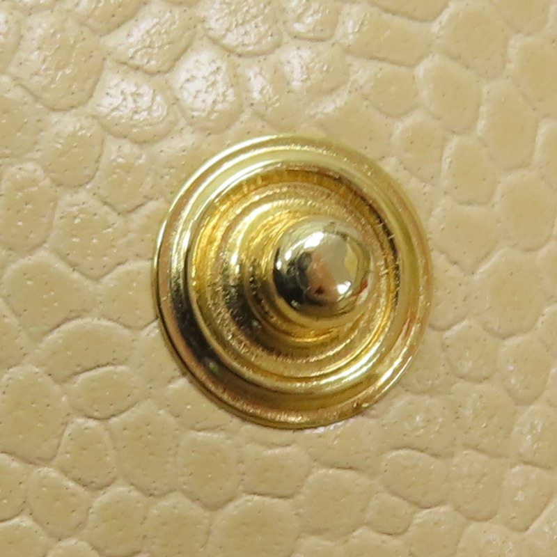 杏色 菱格紋 荔枝牛皮 扣式名片夾【CHANEL 香奈兒】-16