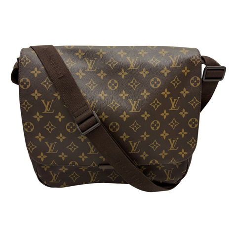 棕色 原花 帆布 Beaubourg MM Messenger 肩背包【LOUIS VUITTON LV 路易威登】 M97038