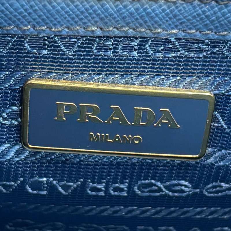 藍色 牛皮 Galleria 两用包【PRADA 普拉達】 BN1874-7