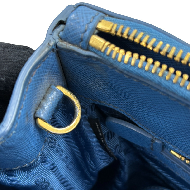 藍色 牛皮 Galleria 两用包【PRADA 普拉達】 BN1874-13