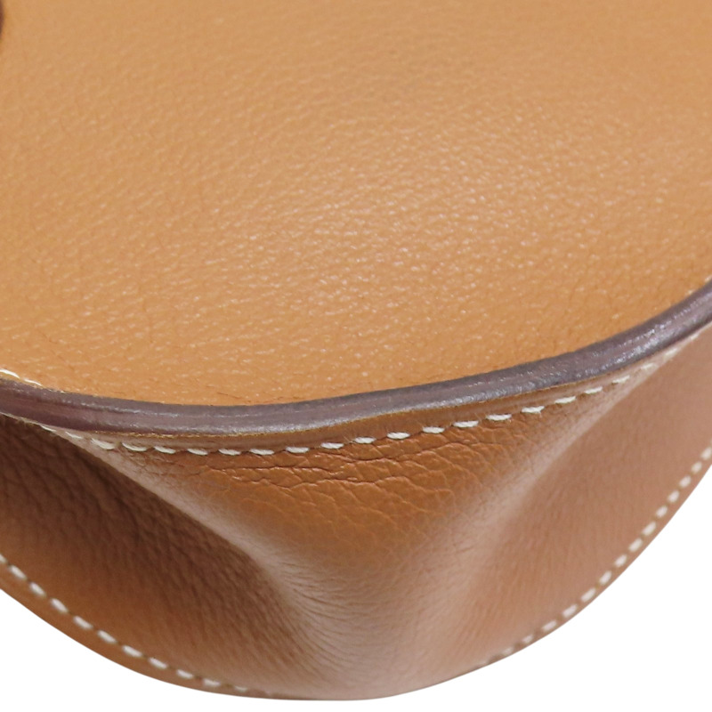 金棕色 Evercolor牛皮 Mini Jypsiere 肩背包 W刻【HERMES 愛馬仕】-10