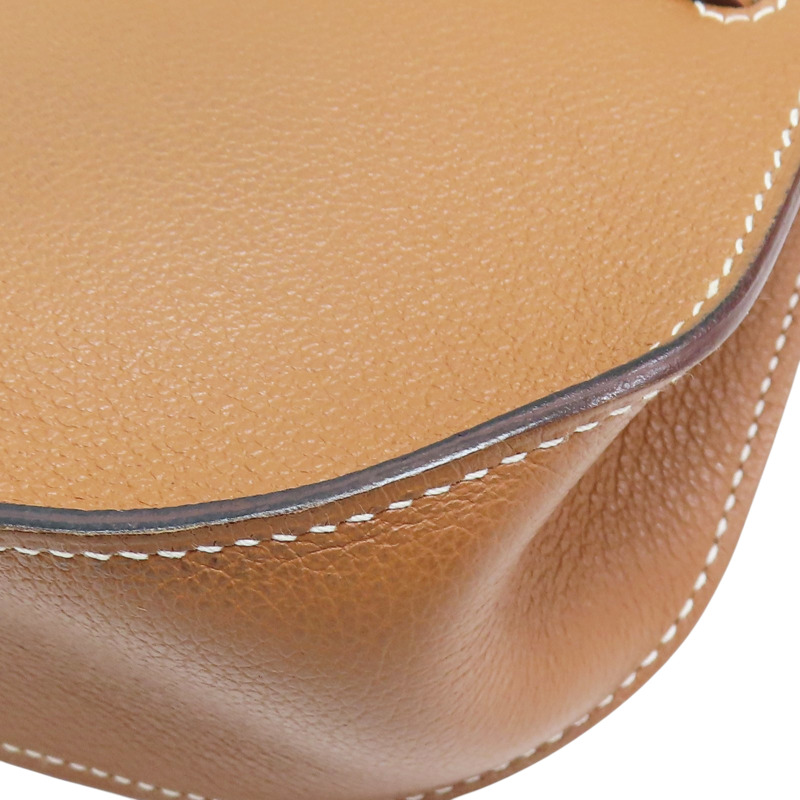 金棕色 Evercolor牛皮 Mini Jypsiere 肩背包 W刻【HERMES 愛馬仕】-11