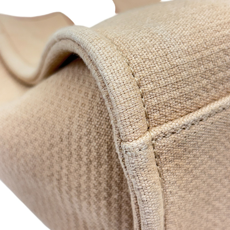 米色 帆布 Deauville MM 肩背包【CHANEL 香奈兒】 AS3257-12