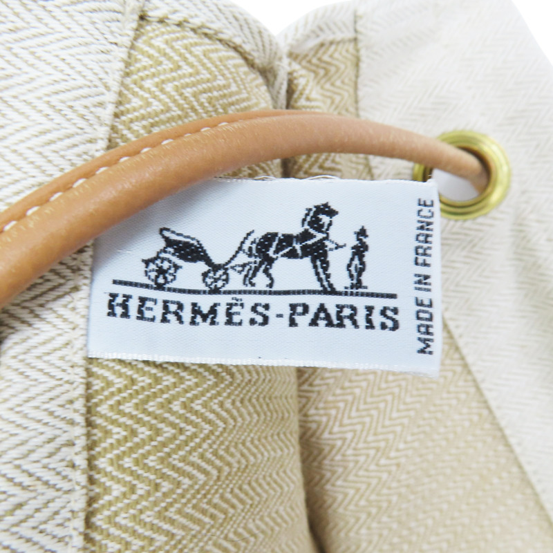 米色 帆布 Aline Grooming 肩背包【HERMES 愛馬仕】-5