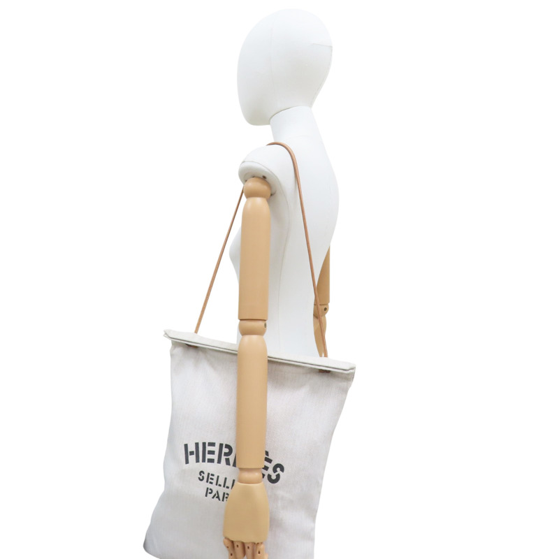 米色 帆布 Aline Grooming 肩背包【HERMES 愛馬仕】-6