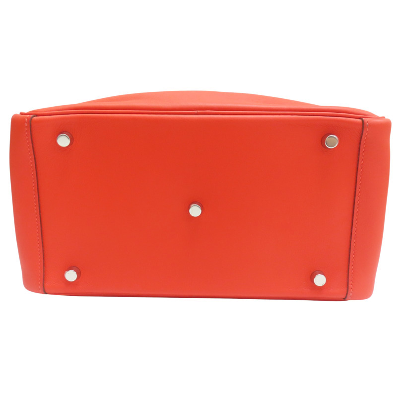 牡丹紅 Swift牛皮 Lindy 30 肩背包 □R刻 銀釦【HERMES 愛馬仕】-3