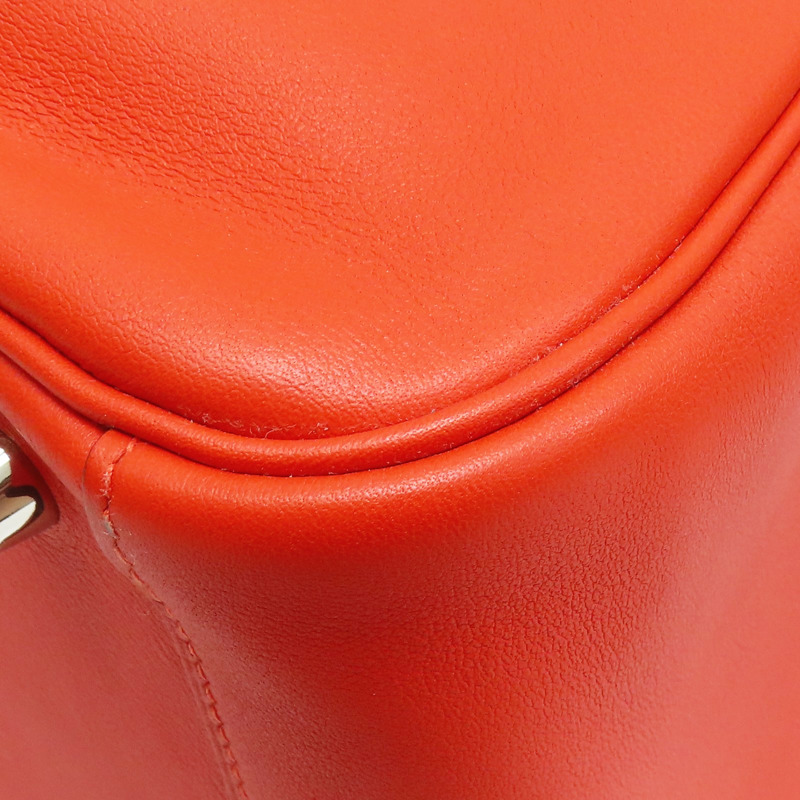 牡丹紅 Swift牛皮 Lindy 30 肩背包 □R刻 銀釦【HERMES 愛馬仕】-9