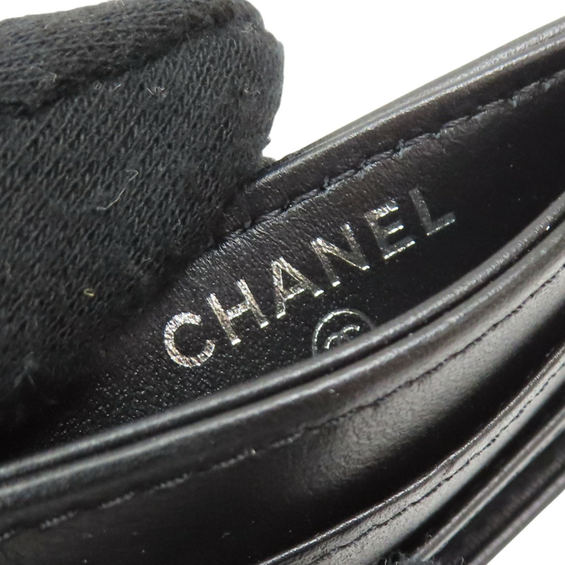 黑色 菱格紋 牛皮 名片夾 卡夾【CHANEL 香奈兒】-5