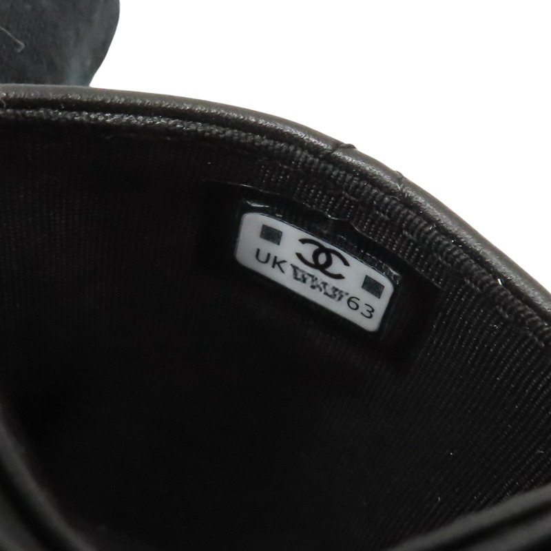 黑色 菱格紋 牛皮 名片夾 卡夾【CHANEL 香奈兒】-7