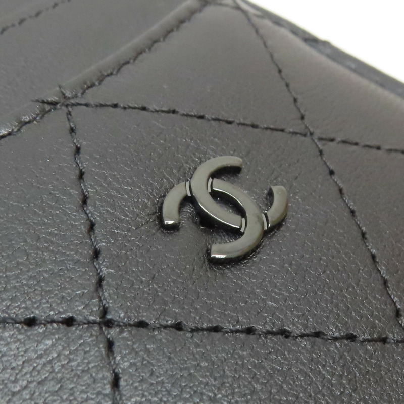 黑色 菱格紋 牛皮 名片夾 卡夾【CHANEL 香奈兒】-8