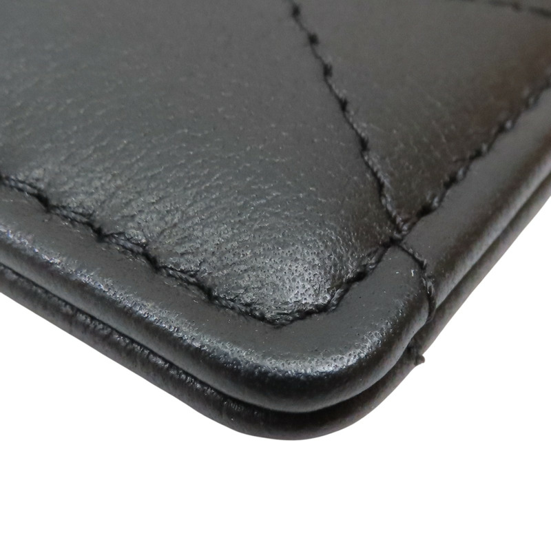 黑色 菱格紋 牛皮 名片夾 卡夾【CHANEL 香奈兒】-9