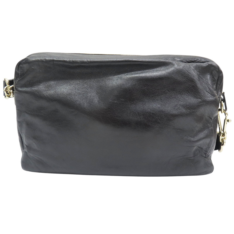 黑色 羊皮 肩背包 金釦【CHANEL 香奈兒】-1