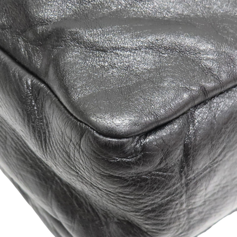 黑色 羊皮 肩背包 金釦【CHANEL 香奈兒】-12