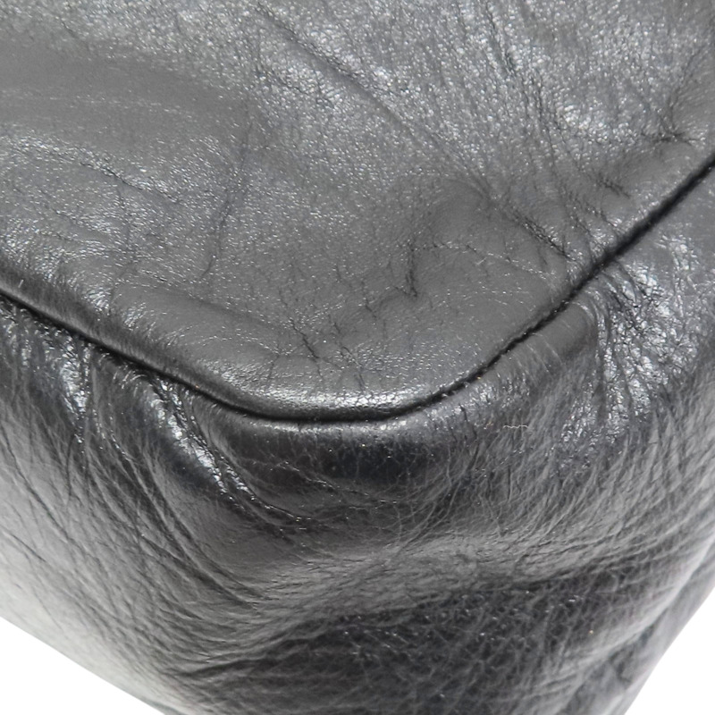 黑色 羊皮 肩背包 金釦【CHANEL 香奈兒】-13