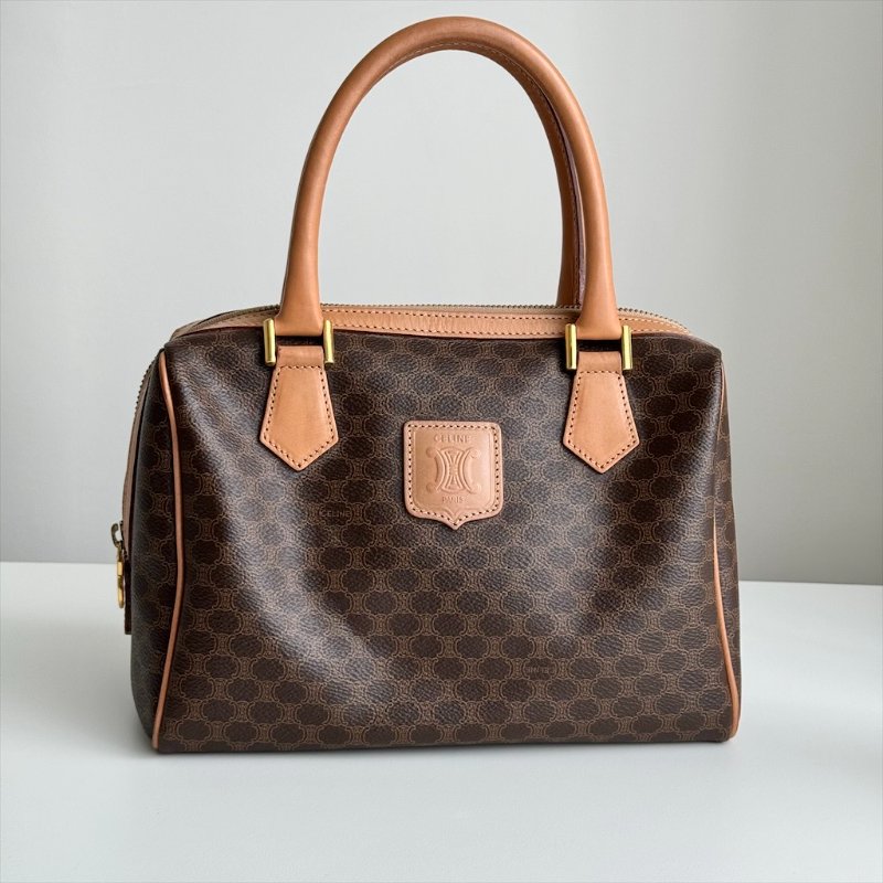 𝐂𝐄𝐋𝐈𝐍𝐄棕老花𝟐𝟓𝐜𝐦波士頓包(贈專櫃背帶)-5