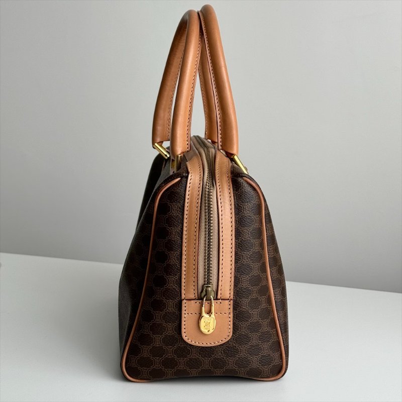 𝐂𝐄𝐋𝐈𝐍𝐄棕老花𝟐𝟓𝐜𝐦波士頓包(贈專櫃背帶)-11