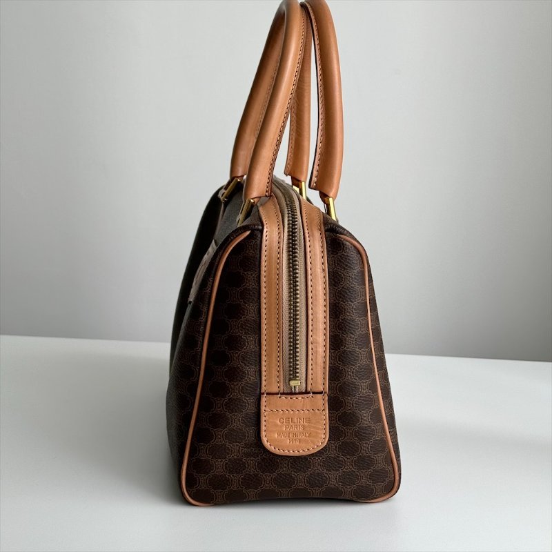 𝐂𝐄𝐋𝐈𝐍𝐄棕老花𝟐𝟓𝐜𝐦波士頓包(贈專櫃背帶)-12