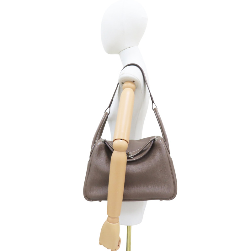 大象灰 Togo牛皮 Lindy 30 D刻 銀扣【HERMES 愛馬仕】-7