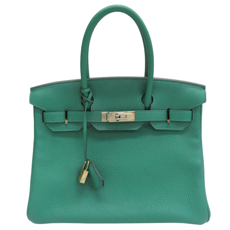 絲絨綠 Togo牛皮 Birkin30 柏金包 手提包 C刻 銀扣【HERMES 愛馬仕】 C刻-0