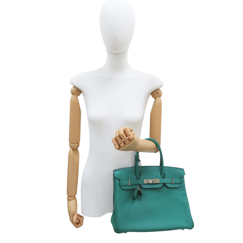 絲絨綠 Togo牛皮 Birkin30 柏金包 手提包 C刻 銀扣【HERMES 愛馬仕】 C刻-9